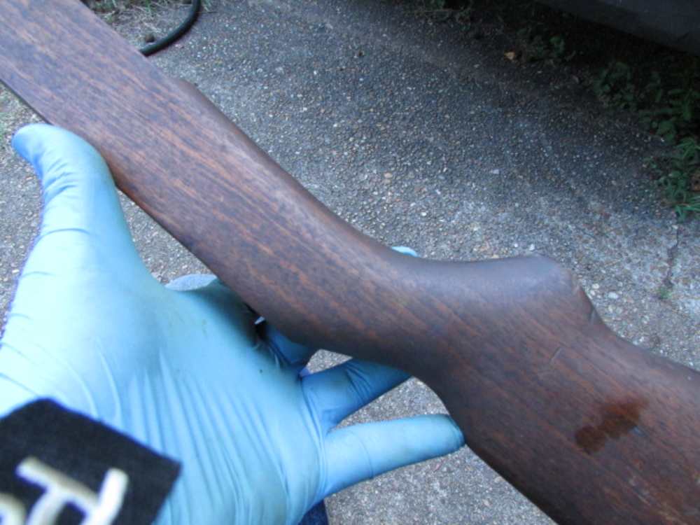 Excellent WW2 M1 Garand Walnut Stock Crossed Cannons on Grip FREE SHIPPING!-img-10