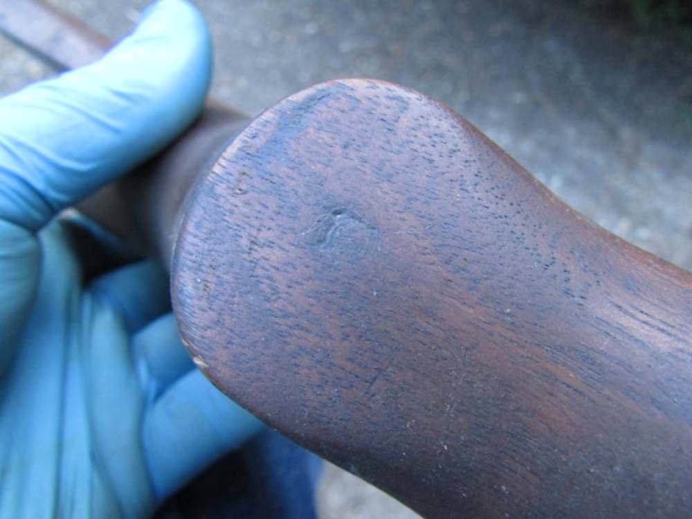 Excellent WW2 M1 Garand Walnut Stock Crossed Cannons on Grip FREE SHIPPING!-img-1