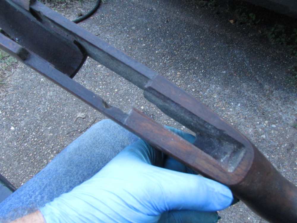Excellent WW2 M1 Garand Walnut Stock Crossed Cannons on Grip FREE SHIPPING!-img-13