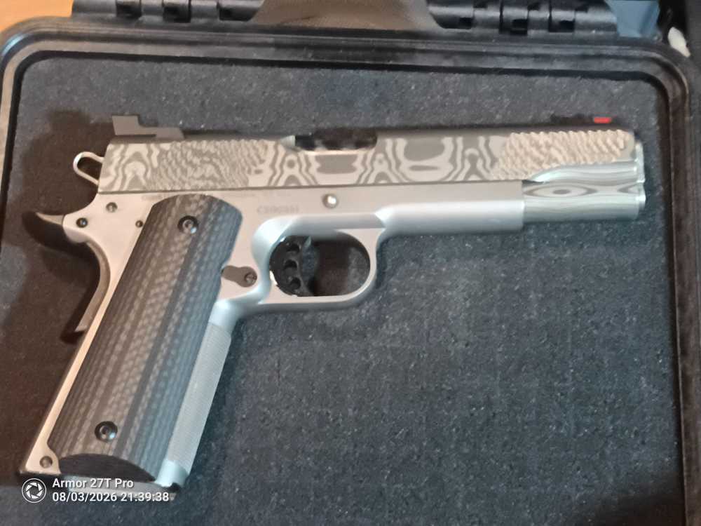 Christensen Arms - 1911 - Damascus Slide - Titanium Frame 1911 - Layaway-img-0