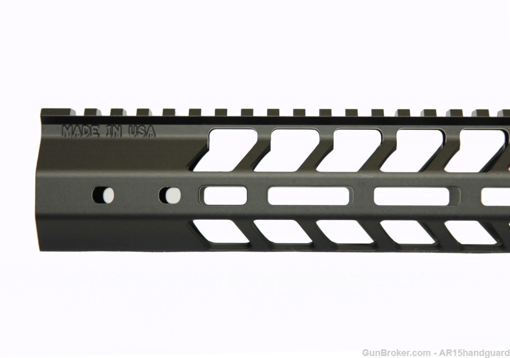 AR10 LR-308 15" Mlok HandGuard Free float HIGH Profile (MADE IN USA)-img-2