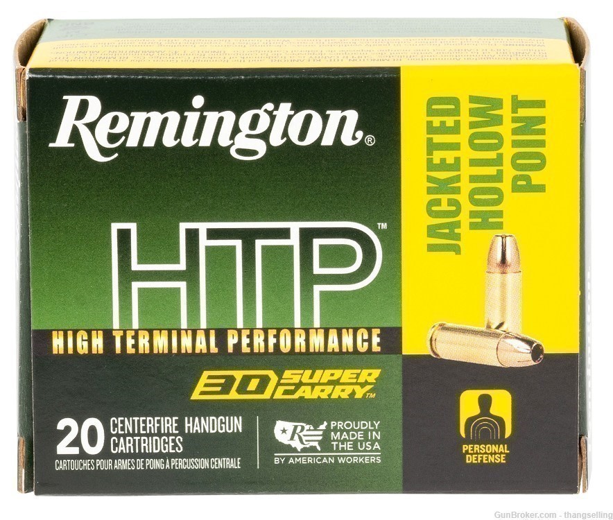 40 Rnds Remington .30 Super Carry Ammo 100 Gr JHP Jacketed HOLLOW POINT 30-img-1