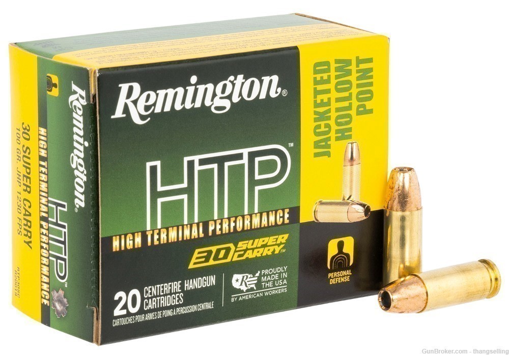 40 Rnds Remington .30 Super Carry Ammo 100 Gr JHP Jacketed HOLLOW POINT 30-img-0