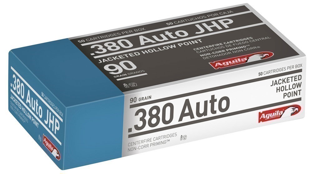 100 Rounds Aguila .380 ACP PERSONAL DEFENSE Pistol Ammo HOLLOW POINT Auto-img-0