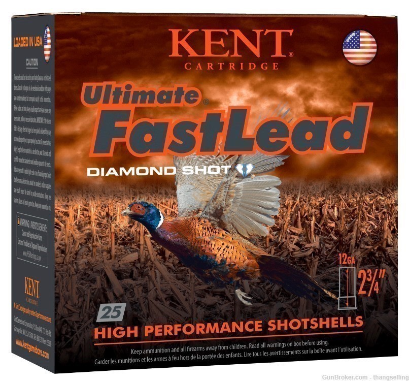 125 Rnds Kent 12 Ga 2.75” Load FastLead No. 4 Shot 1 1/2 Oz Pheasant LEAD-img-0