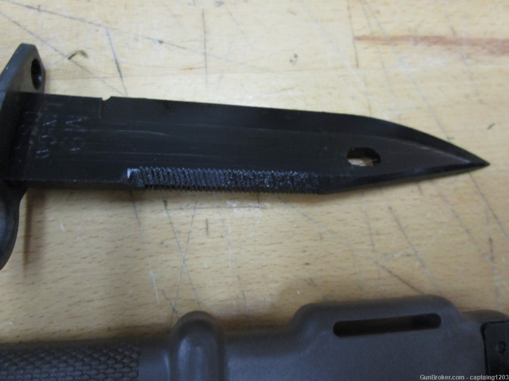 LAN CAY M9 Military Fixed Blade/Saw Tooth Gray Coated & Sheath- USA -M9L3-img-2