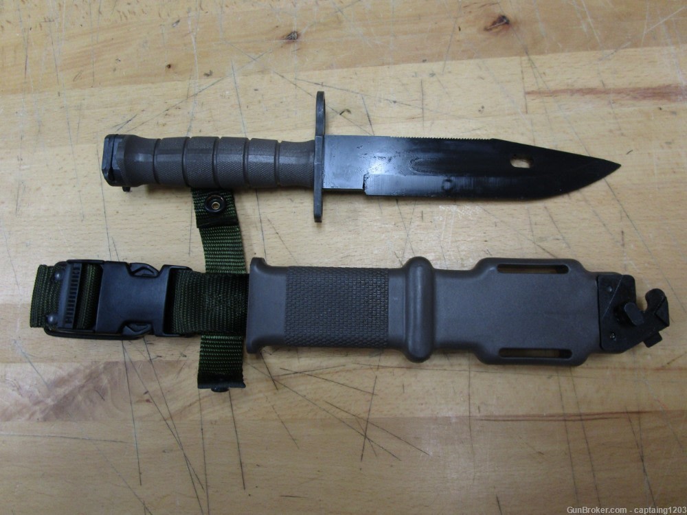 LAN CAY M9 Military Fixed Blade/Saw Tooth Gray Coated & Sheath- USA -M9L3-img-1