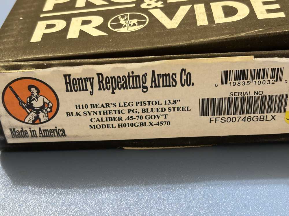 Henry H10 Bears Leg 45-70 Lever Action 14" 2+1 Black Syth. Factory New-img-5