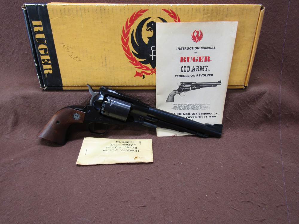 Ruger Old Army 44 Cal 6 Shot SA Percussion Revolver 7.5" BRL Blued VG Bore-img-0