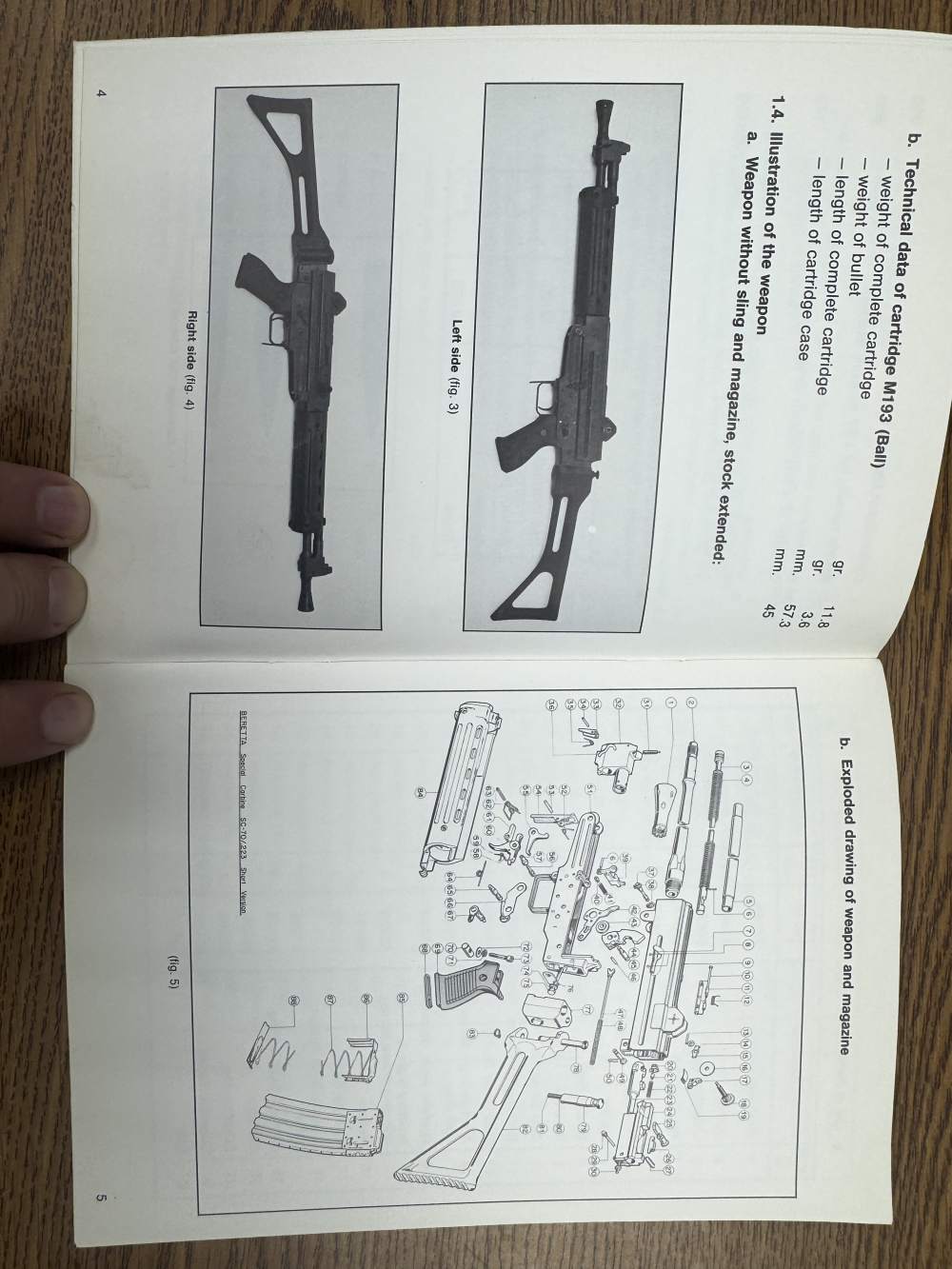 ORIGINAL NEW ENGLISH BERETTA SC-70 MANUAL SCS70 AR70-img-4