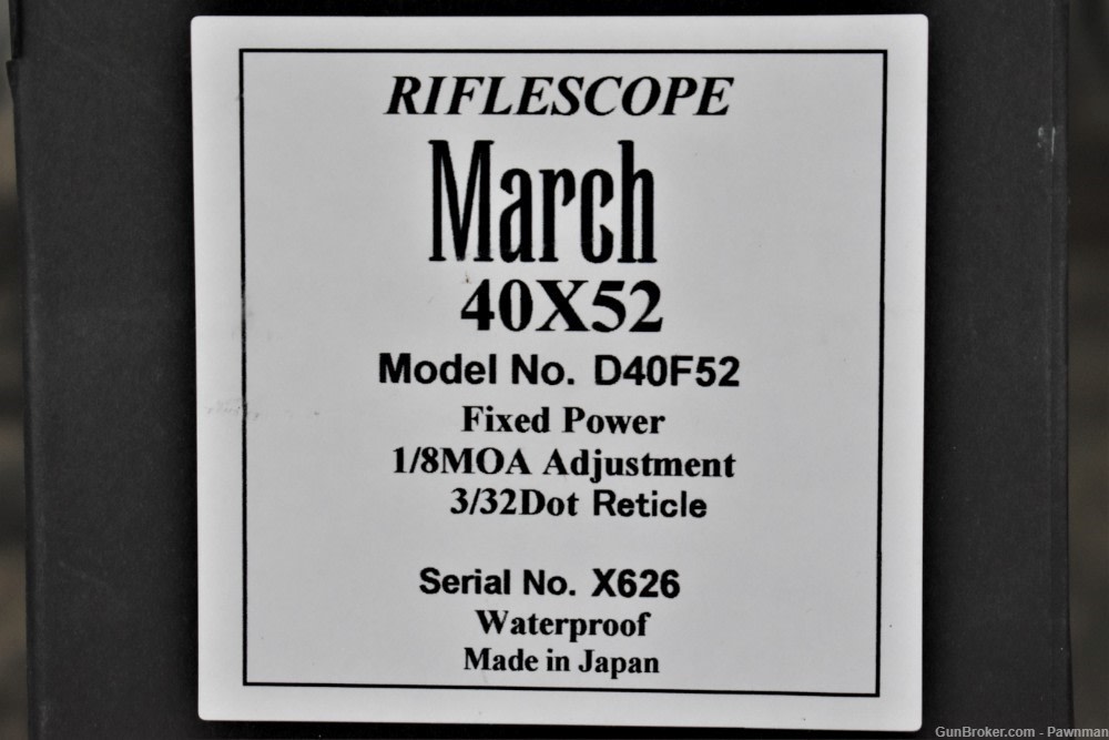 March 40x52 fixed power Competition scope Like New!-img-6