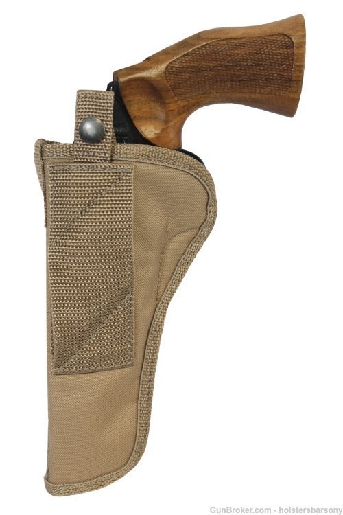 Barsony Desert Sand Cross Draw Holster for 6" Revolvers Size 8 Right-img-1