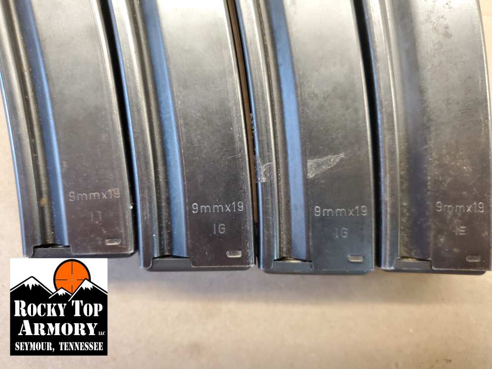 OEM HECKLER & KOCH MP5 9X19MM MAGAZINE 80'S PRODUCTION CODES (LOT OF 4)-img-2