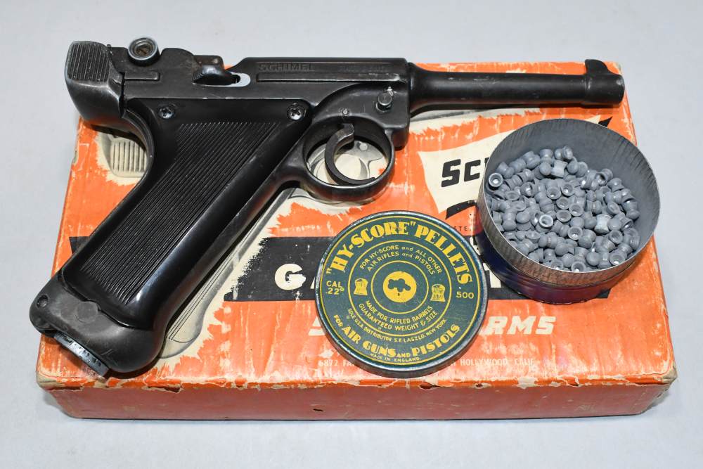 Scarce Schimel GP22 C02 Powered 22 Cal Air Pistol W Original Box Luger READ-img-0