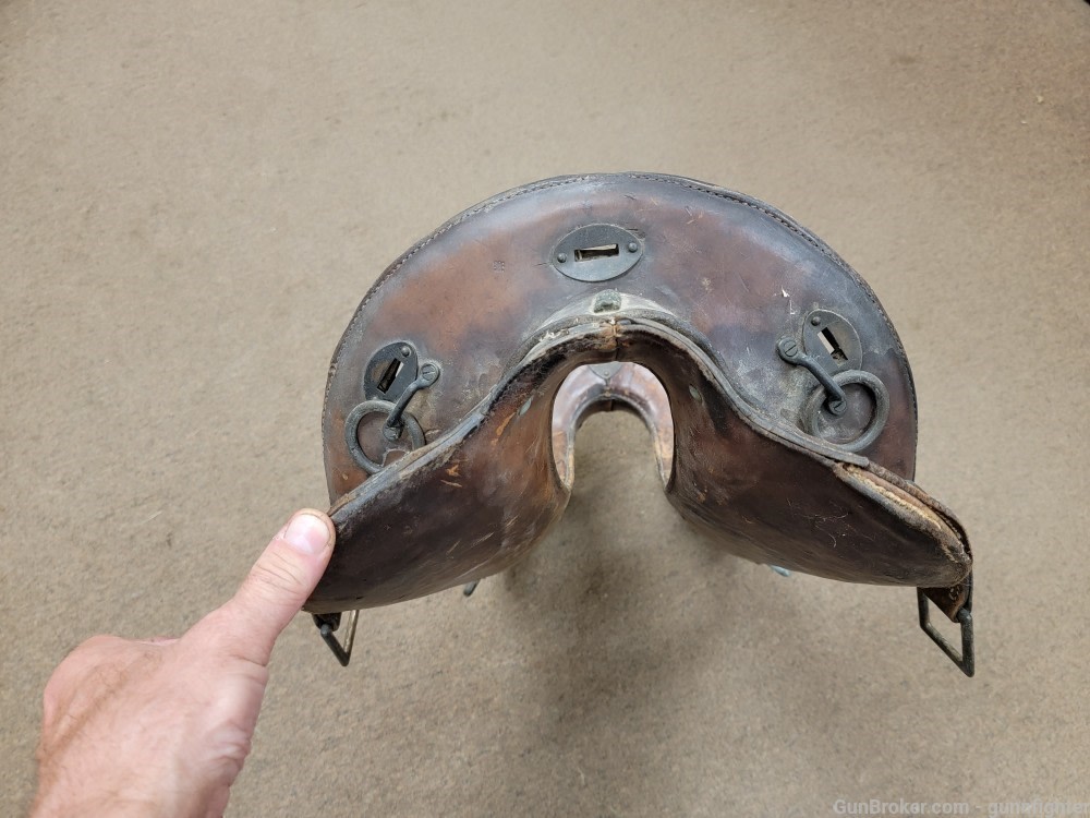 U.S. Span AM /  WW1 Era Military McLellan Saddle 11 1/2 Inch Original -img-5