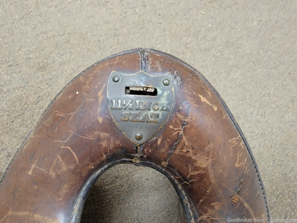 U.S. Span AM /  WW1 Era Military McLellan Saddle 11 1/2 Inch Original -img-3