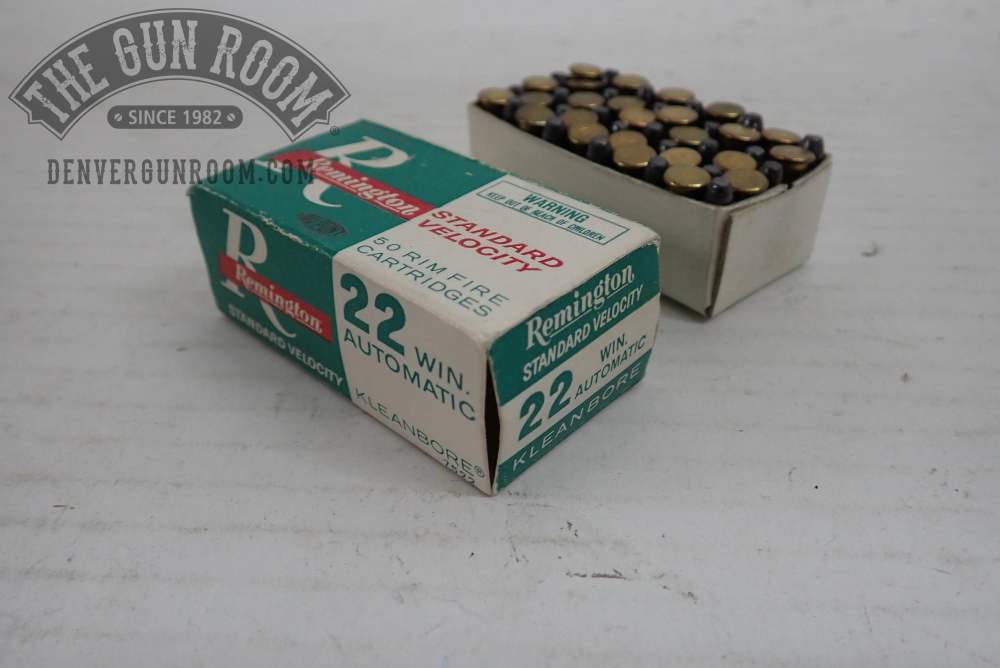  50 round box of 22 Winchester Automatic.  Remington Kleenbore -img-0