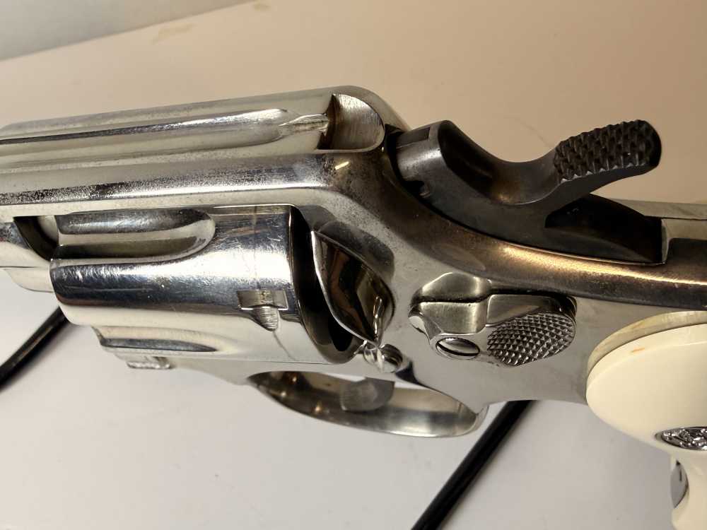 Vintage S&W Pre-Model 10 (.38 M&P)–1956 5-Screw Pinned Nickel–Bright Bore-img-13