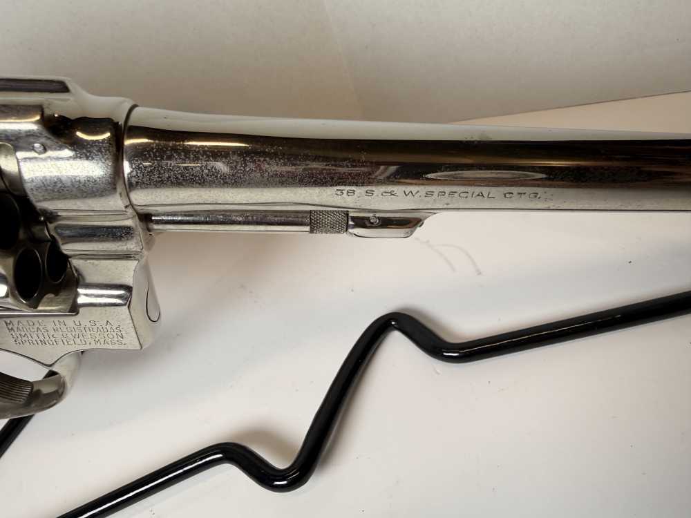 Vintage S&W Pre-Model 10 (.38 M&P)–1956 5-Screw Pinned Nickel–Bright Bore-img-20
