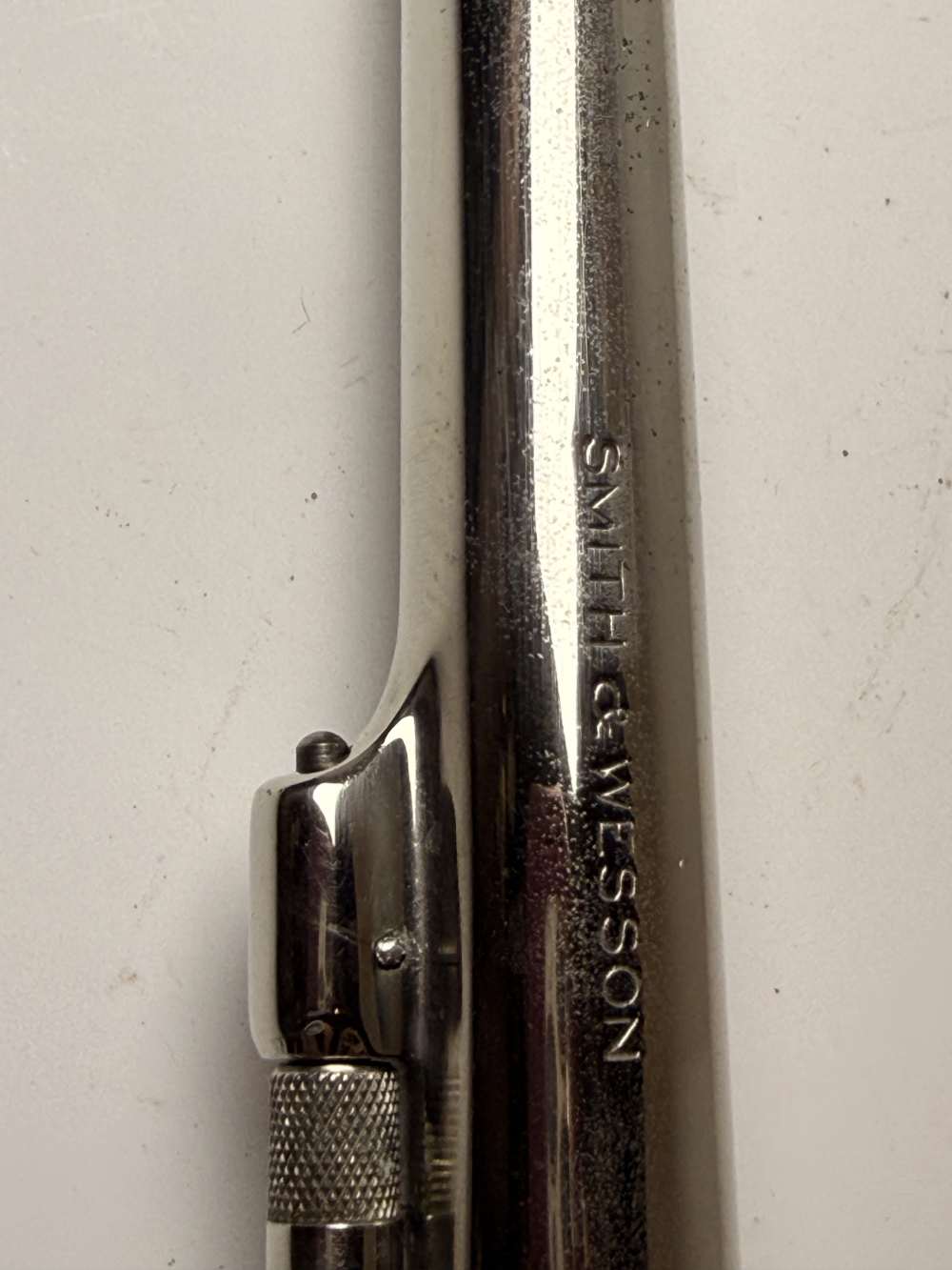 Vintage S&W Pre-Model 10 (.38 M&P)–1956 5-Screw Pinned Nickel–Bright Bore-img-59
