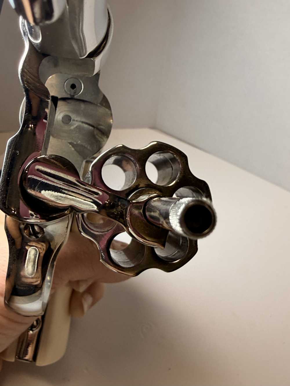 Vintage S&W Pre-Model 10 (.38 M&P)–1956 5-Screw Pinned Nickel–Bright Bore-img-47