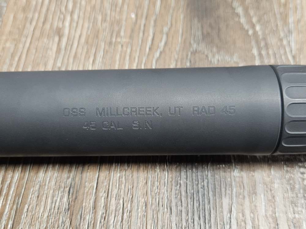 NIB OSS RAD 45 .45 Cal Suppressor Black-img-1