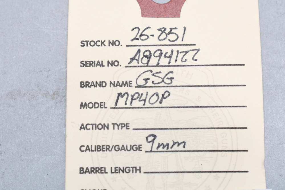 ATI Imported GSG MP-40P Semi Auto Pistol 9mm 10" TB W Sling-img-1