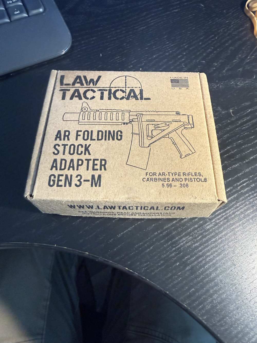 Law Tactical AR Folding Stock Adapter Gen 3M, Black-img-2