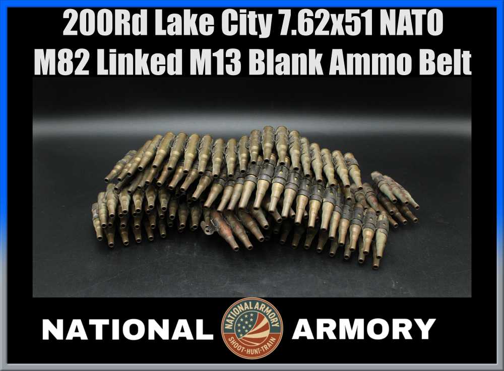 200rd Lake City 7.62x51 NATO M82 Linked Blank Ammo *Re-Enactment Ready*-img-0