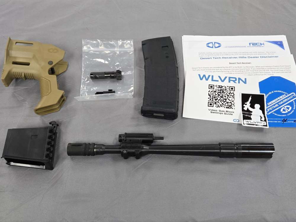 Desert Tech WLVRN Micron Kit 11.5" 5.56 - FDE Grip - Bolt - Mag - NR!-img-0
