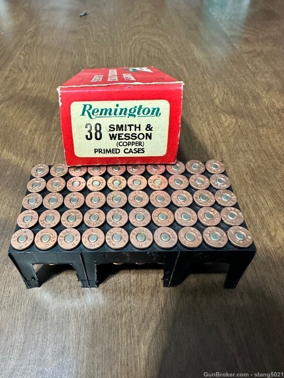 RARE NOS Remington DuPont 38 S&W primed copper reloading “brass” NICE! -img-0