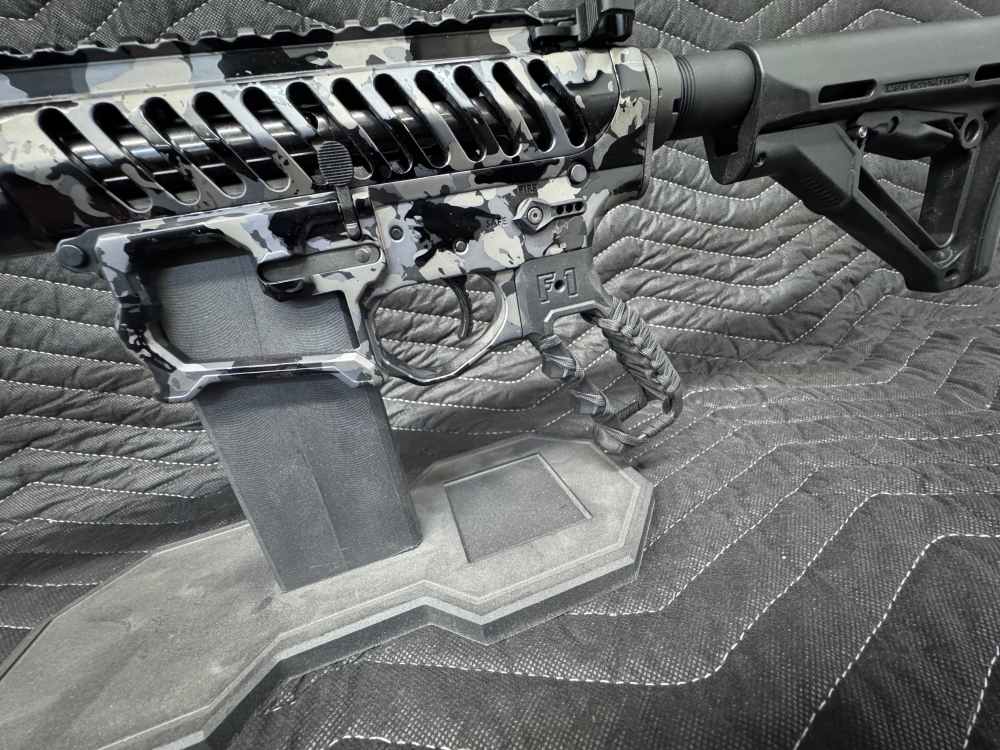 F1 Firearms BDR Camo Skeletonized Carbon Fiber Barrel AR15 Camo .223 RARE-img-4