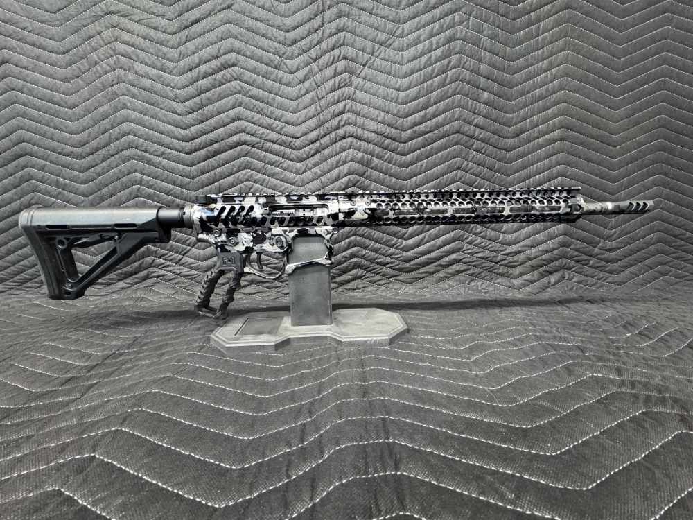 F1 Firearms BDR Camo Skeletonized Carbon Fiber Barrel AR15 Camo .223 RARE-img-1