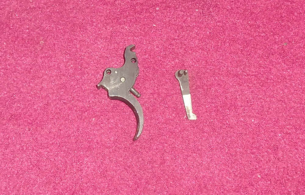 ROSSI 68 38 SPECIAL SERRATED STANDARD TRIGGER & 2 PIN HAND ASSEMBLY (BLUE)-img-1