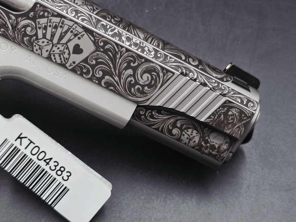 Engraved Life's A Gamble KIMBER .45 1911 LW Bundle DK Customs Penny Auction-img-11