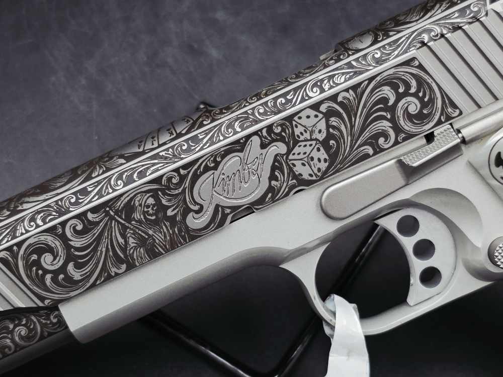 Engraved Life's A Gamble KIMBER .45 1911 LW Bundle DK Customs Penny Auction-img-5