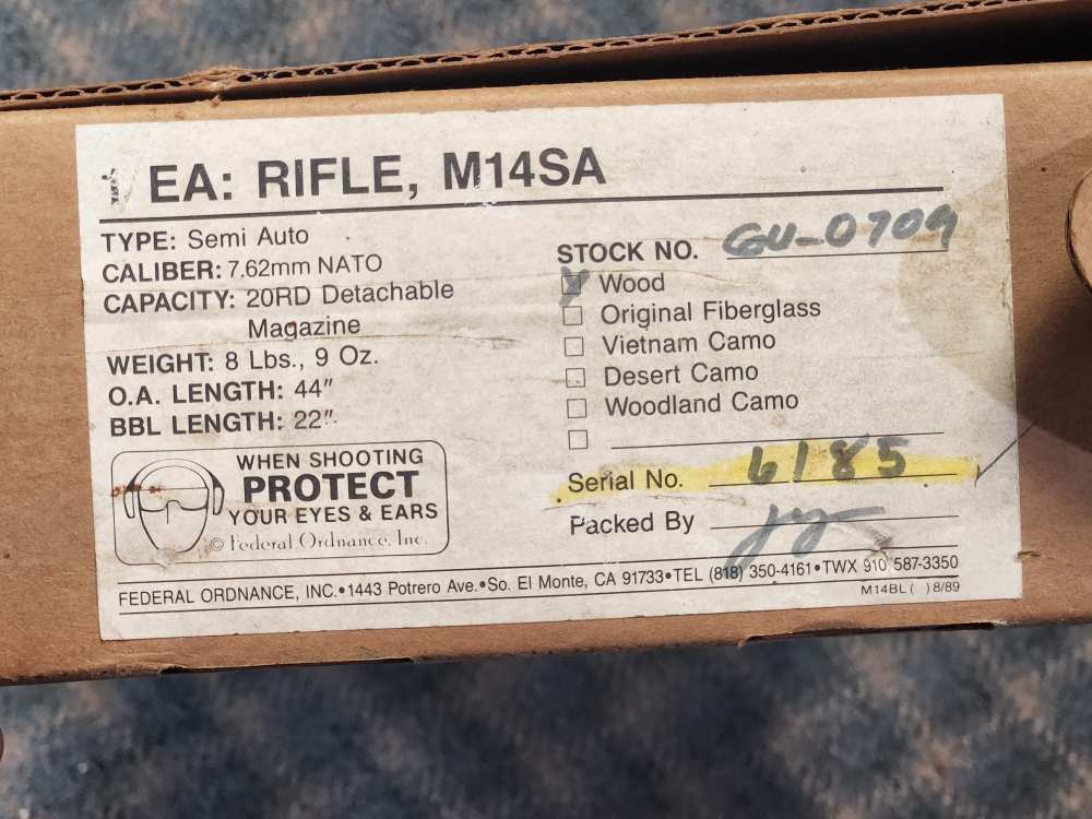 M14SA Rifle Original Wood Stock in orgional box-img-0