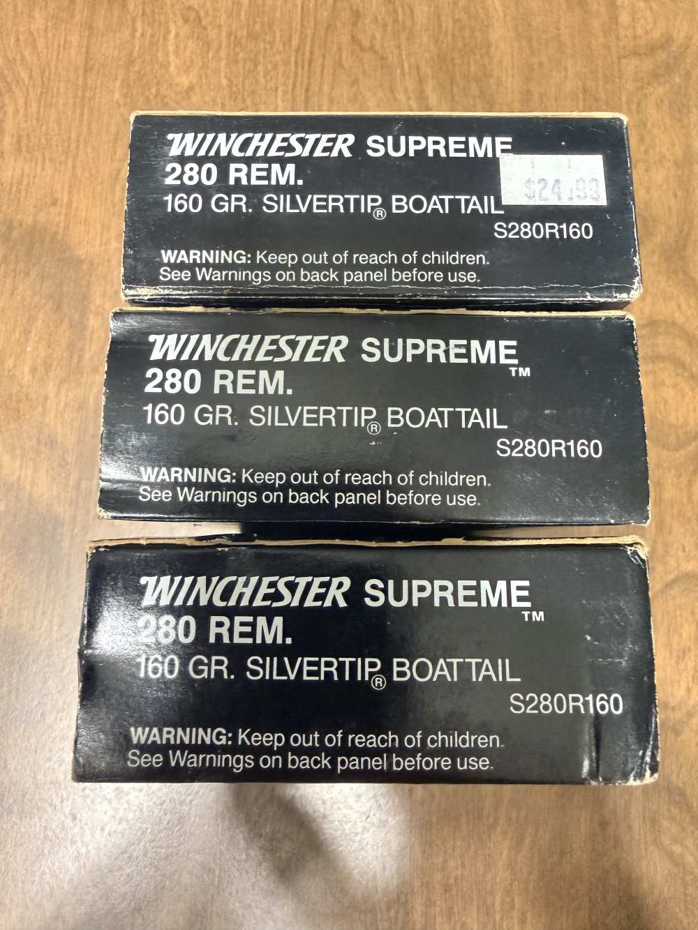 Winchester Supreme 280 Remington 160 grain Silvertip Boat tail cartridges -img-1