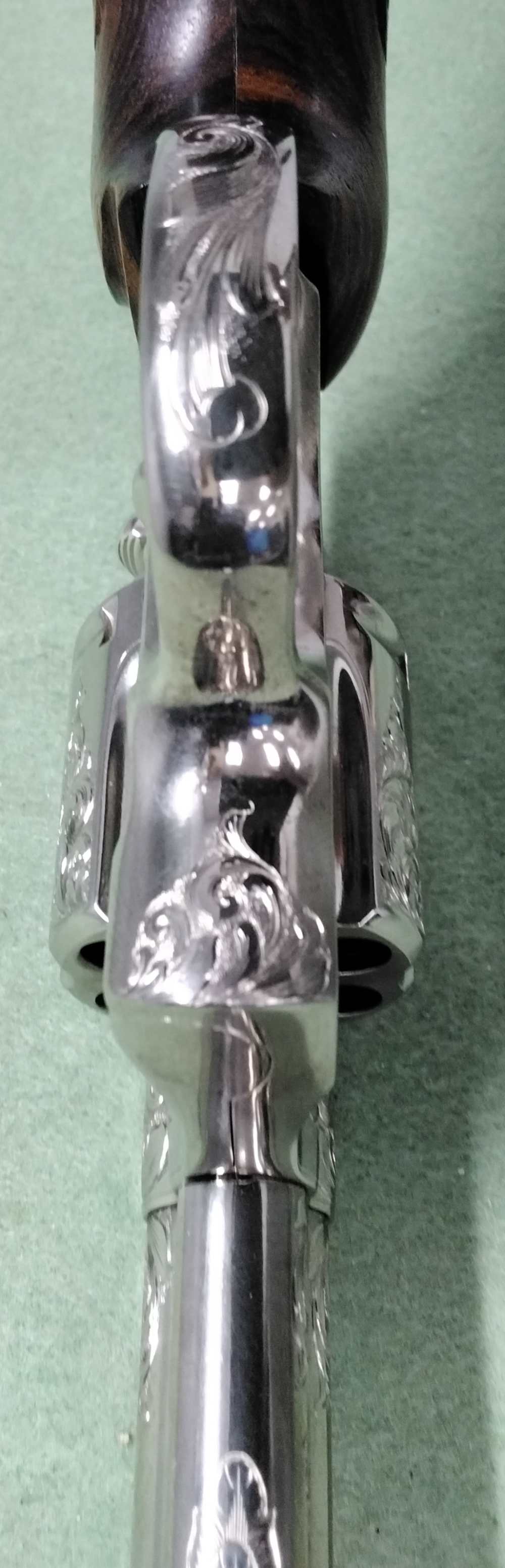 1981 Colt Python .357 Mag 6" Nickel Engraved Extra Grips K72910-img-14