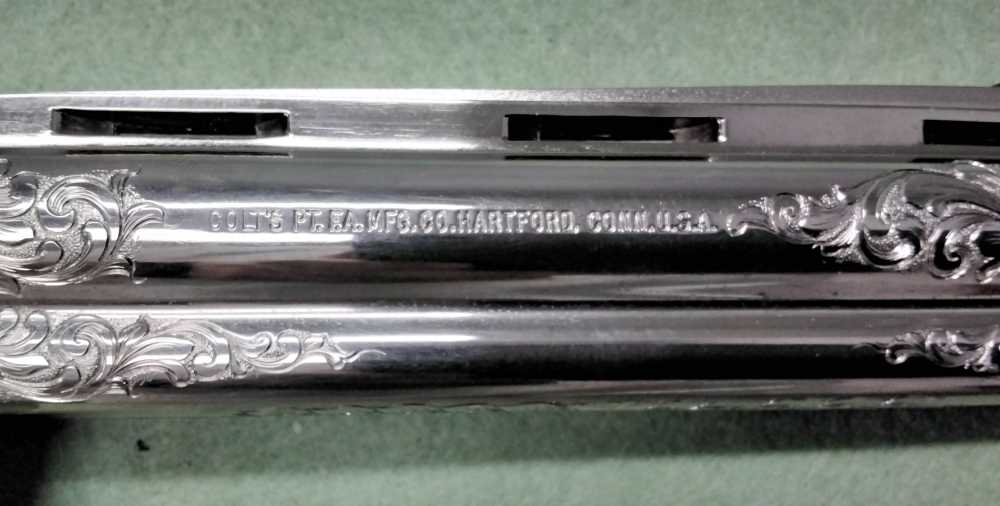 1981 Colt Python .357 Mag 6" Nickel Engraved Extra Grips K72910-img-22