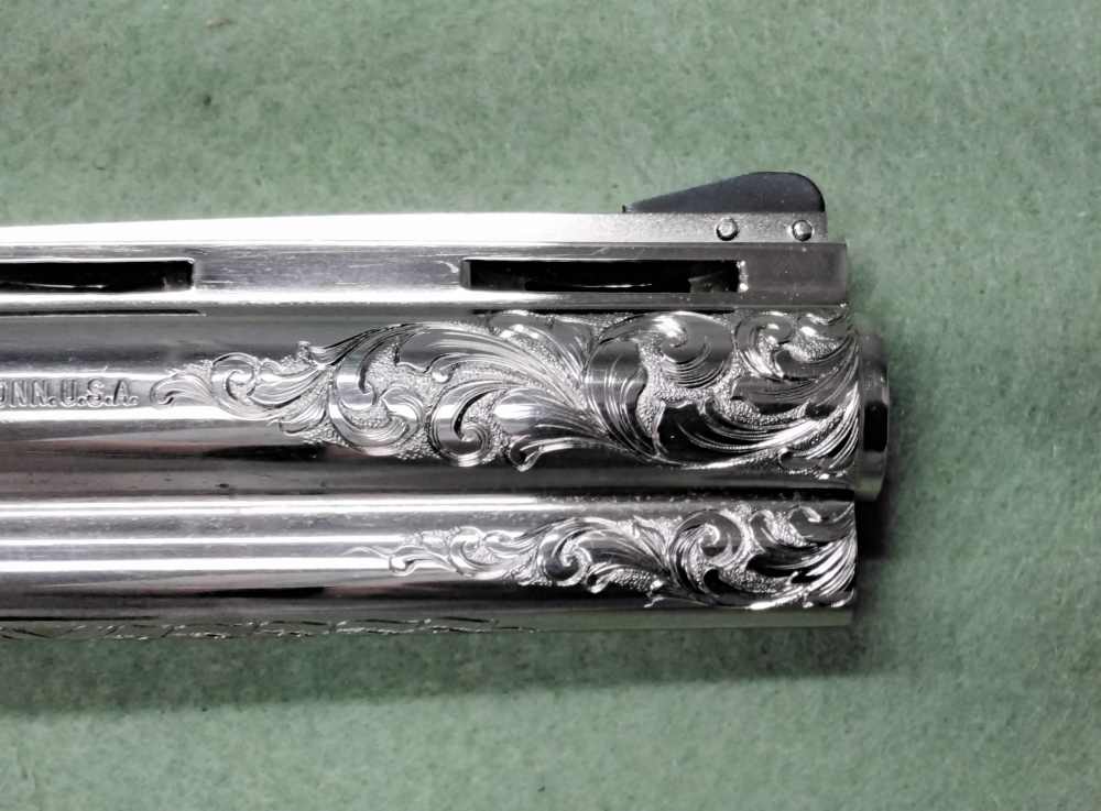 1981 Colt Python .357 Mag 6" Nickel Engraved Extra Grips K72910-img-23