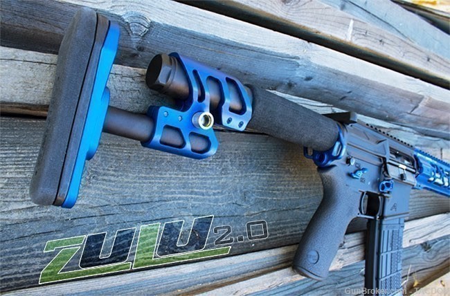 Odin Works ZULU BLUE 2.0 Adjustable Stock System +2nd Recoil Buffer AR15 AR-img-1