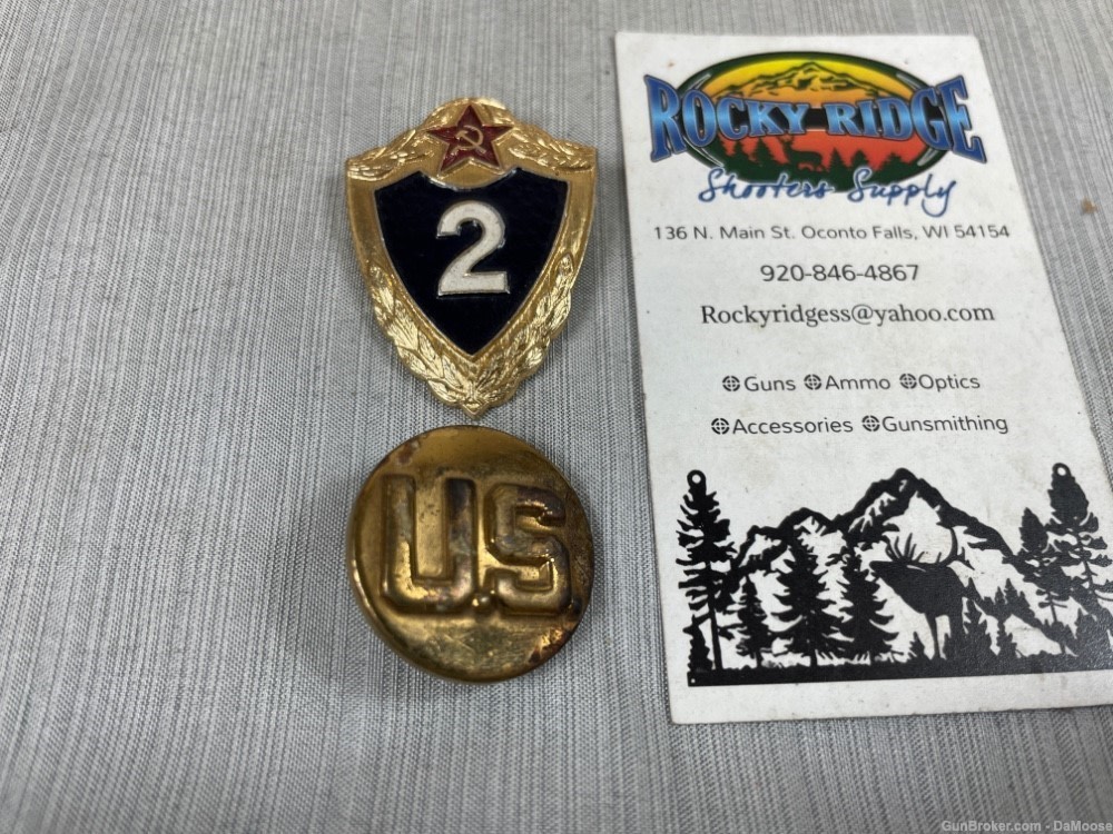 Military Badge / Insignia / Pin Lot - US & Russian Soviet USSR-img-1