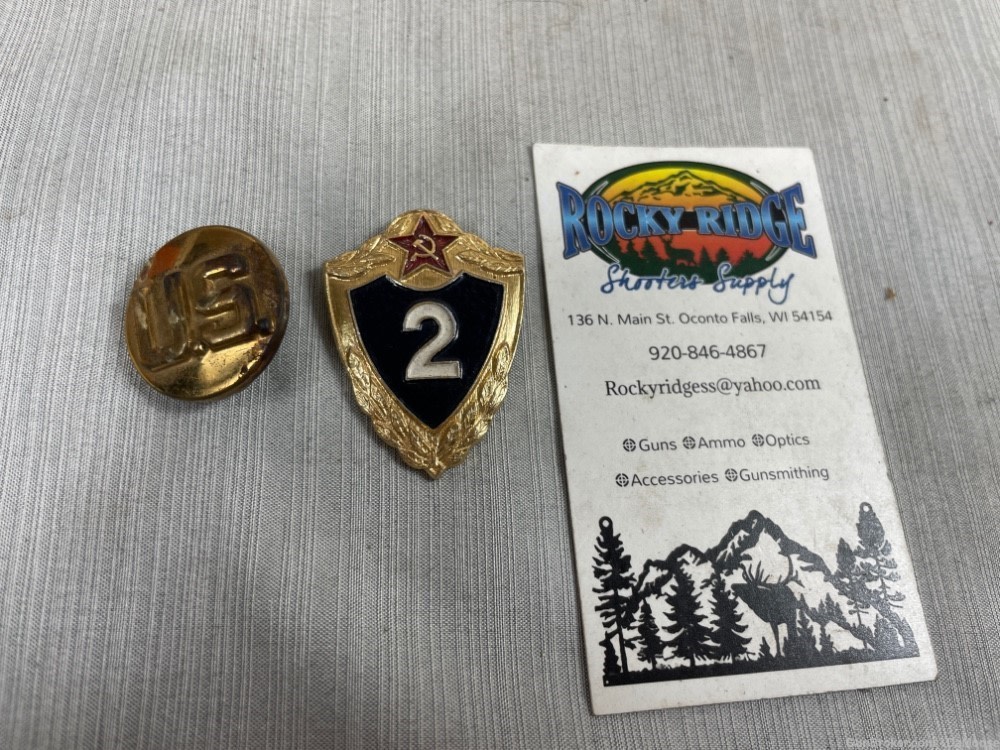 Military Badge / Insignia / Pin Lot - US & Russian Soviet USSR-img-0
