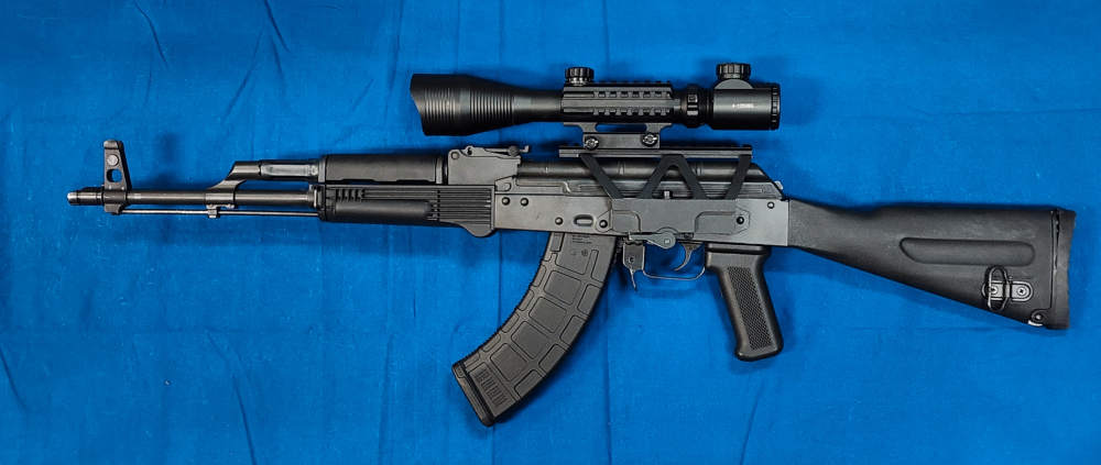 RILEY DEFENSE AK-47 7.62x39 16.75" TRI-RAIL 4-12x50 SCOPE, EXC COND-img-1