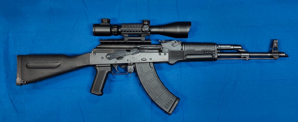 RILEY DEFENSE AK-47 7.62x39 16.75" TRI-RAIL 4-12x50 SCOPE, EXC COND-img-0
