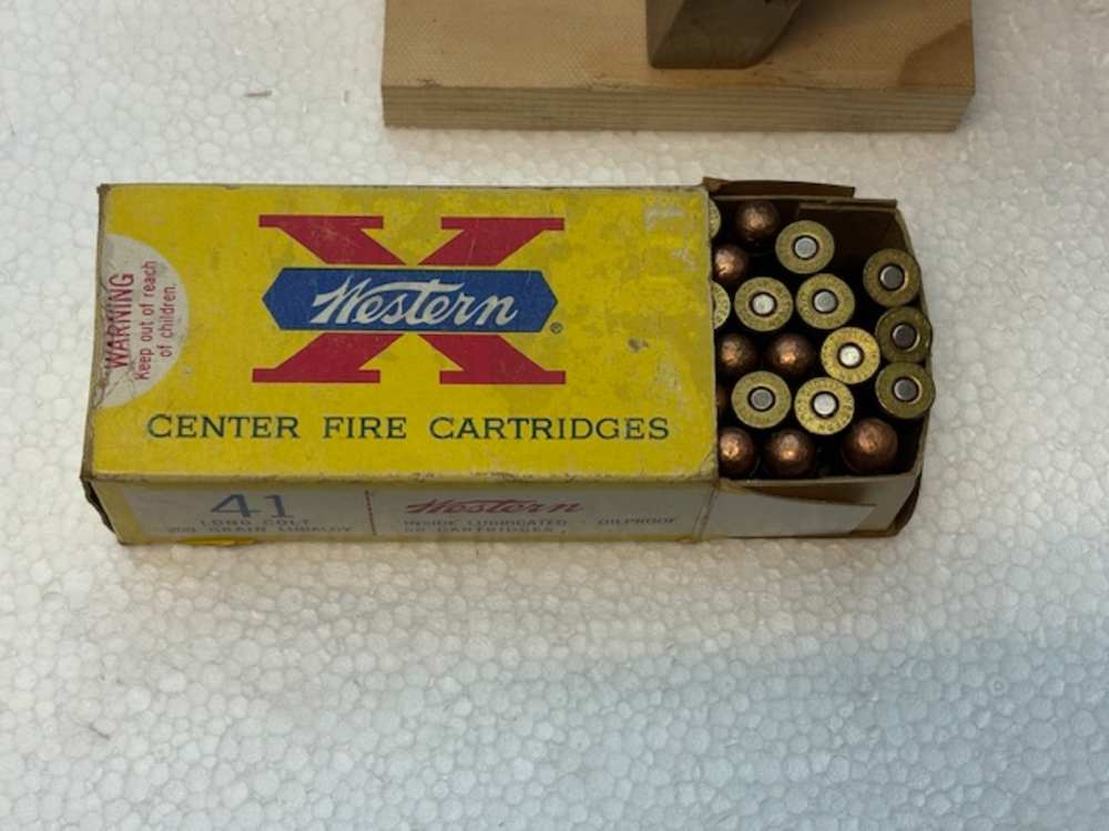 Colt Thunderer .41 Long Colt 6" barrel blue with box of ammo-img-13