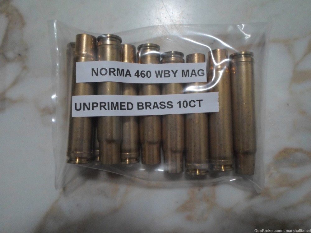 Norma 460 Wby Mag Unprimed Brass 10ct-img-0