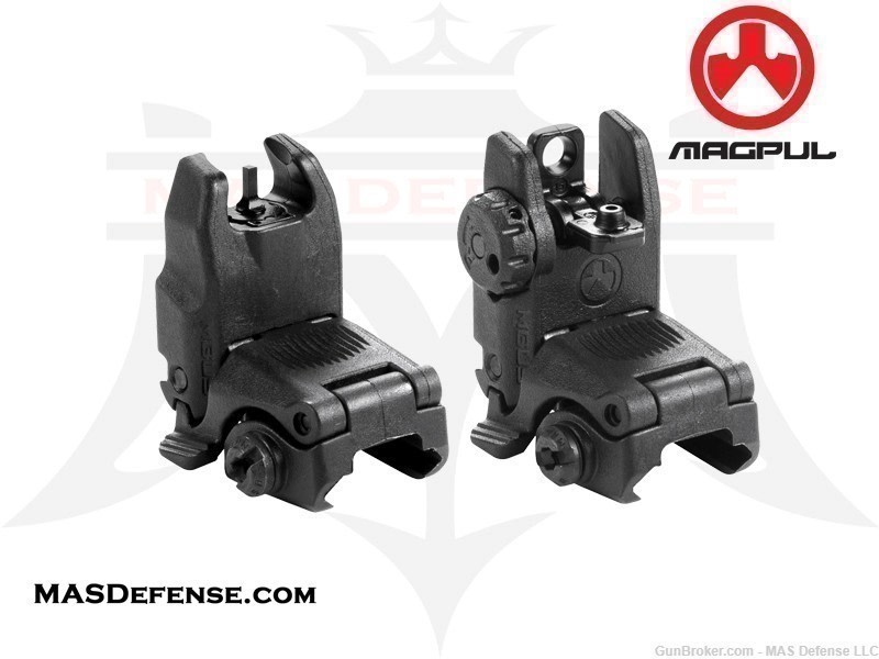 MAGPUL MBUS GEN 2 FRONT & REAR SIGHT SET - MAG247 MAG248 - BLACK-img-0