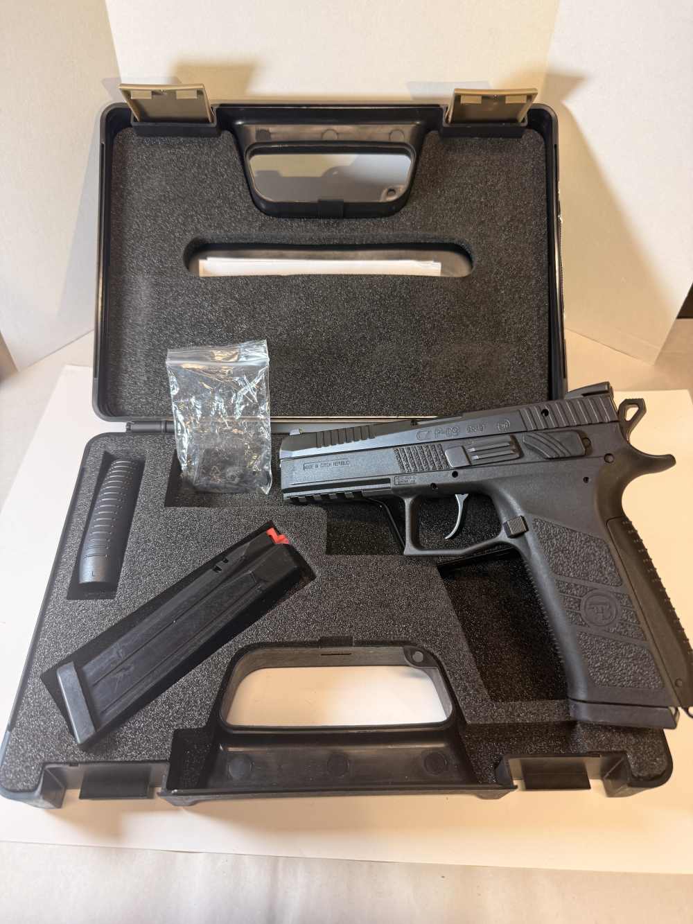 CZ P-09 Full Size 9mm DA/SA Omega Trigger Black Poly Case Handgun P09 LNIB-img-0